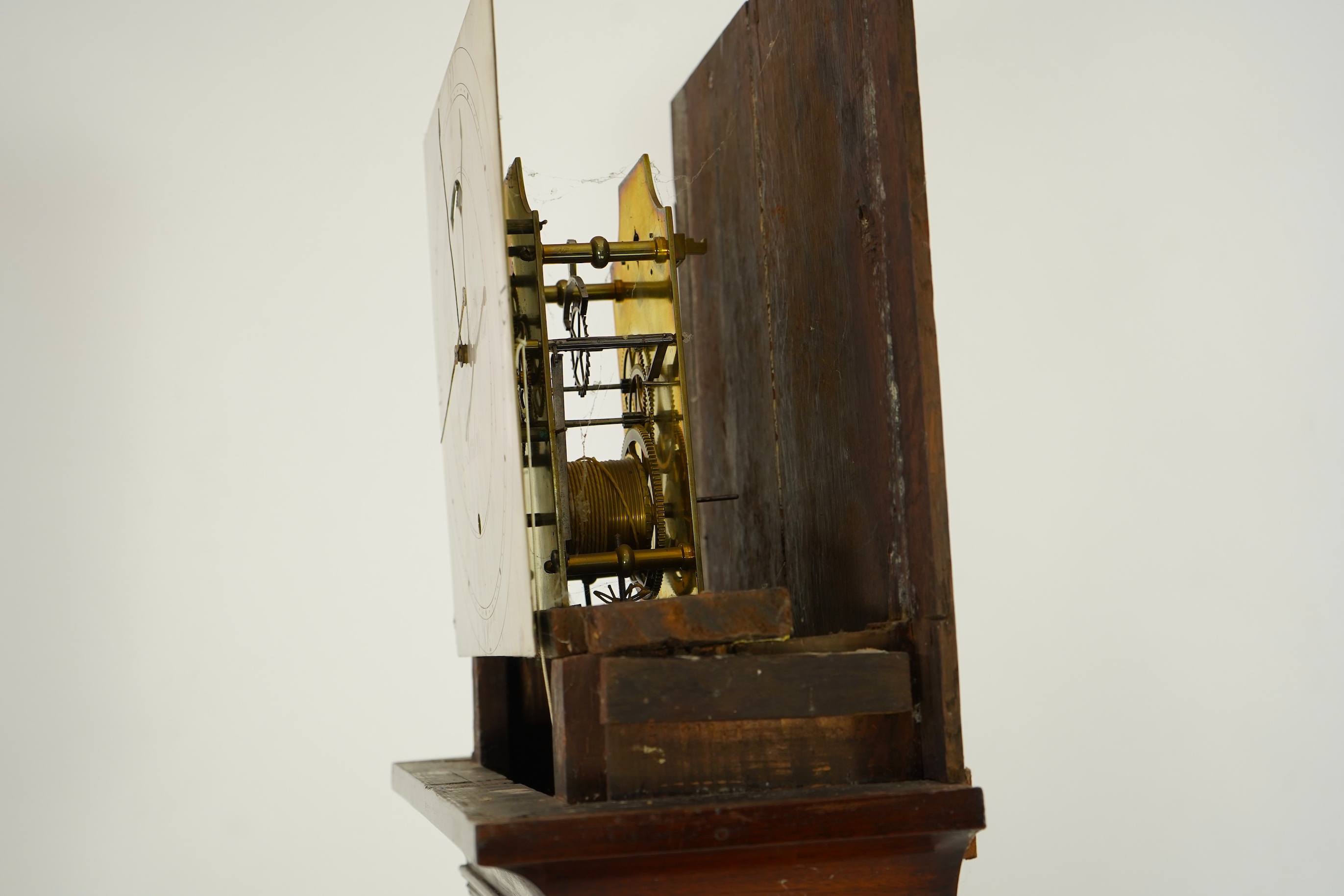 A mid 19th century mahogany eight day longcase regulator, silvered dial signed William Woodhouse, London